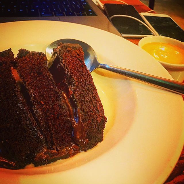 Not tried this before, chocolate fudge cake and custard. It’s pretty lush 😉