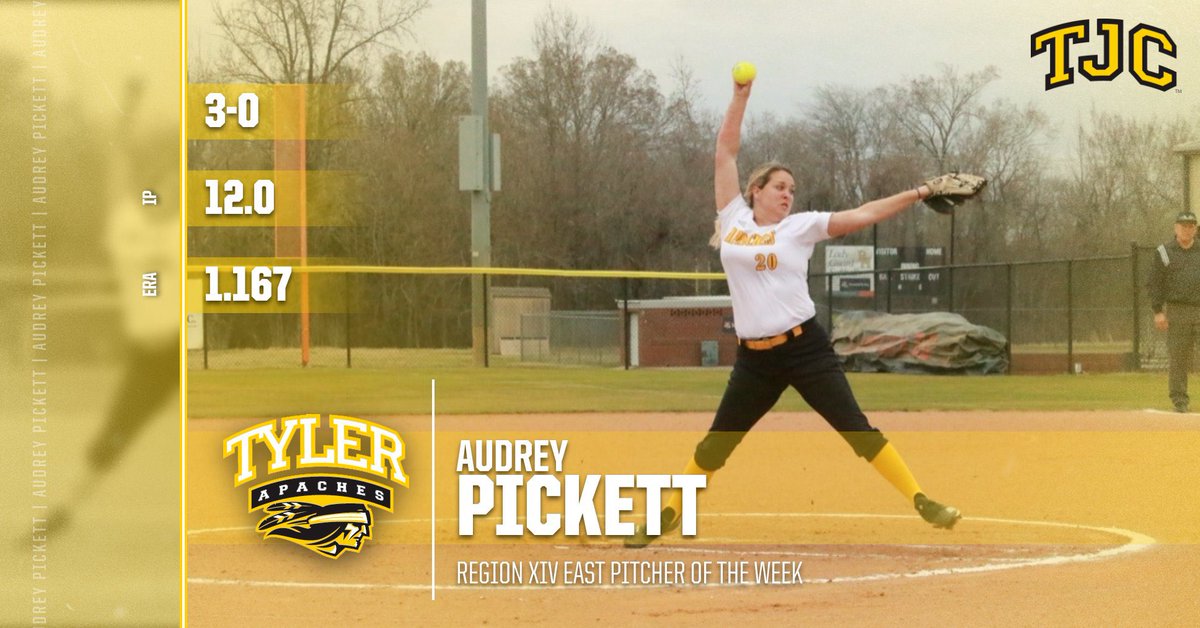 ApacheAthletics's tweet image. Congratulations to sophomore pitcher, Audrey Pickett and freshman outfielder, Tanjala Smith for receiving Reg. XIV East Zone honors this week! 

#ApacheStrong