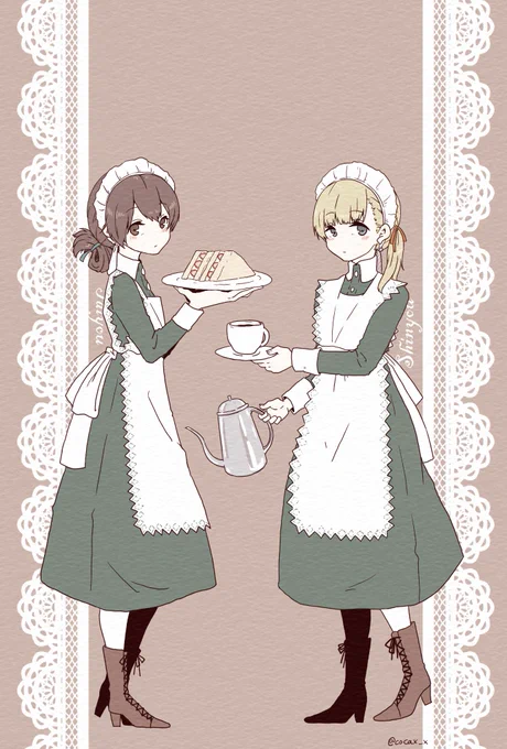 レトロなメイド服がとても可愛かった☕️ 
