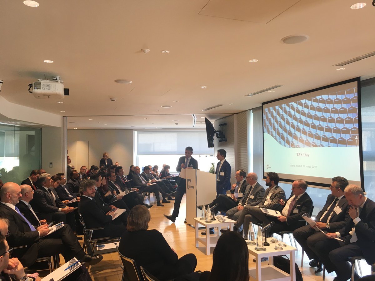 DLA_Piper_Italy's tweet photo. IV edizione #TaxDay @DLA_Piper_Italy #Milano, con Associazione Fiscalisti di Impresa (AFI). Introducono i lavori @Anto_Tomassini e @ChrisMontinari. Coordina A.Galimberti (IlSole24Ore) https://t.co/mpLYBtU4wS