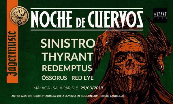 Metal Korner (@metalkorner) on Twitter photo Noche de Cuervos vuelve el 29 de marzo con SINISTRO como cabezas de cartel
goo.gl/BchHr8
<a href="/SINISTROBAND/">SINISTRO</a> <a href="/thyrant/">thyrant</a> <a href="/MizakeProd/">MizakeProd</a> <a href="/conciertosmlaga/">Conciertosmalaga.com</a> Noche de Cuervos vuelve el 29 de marzo con SINISTRO como cabezas de cartel
goo.gl/BchHr8
<a href="/SINISTROBAND/">SINISTRO</a> <a href="/thyrant/">thyrant</a> <a href="/MizakeProd/">MizakeProd</a> <a href="/conciertosmlaga/">Conciertosmalaga.com</a>