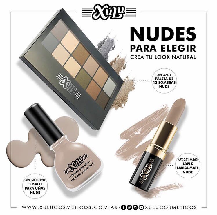 xulucosmeticos's tweet image. Creá un look natural. Paleta de sombras, esmalte y labial. ¡Tu kit para todos los días!
#xulucosmeticos #xulukits #looknatural #coloresnude