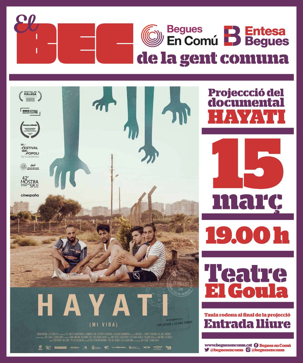ComunsBegues's tweet photo. Aquest divendres al Centre Cívic El Goula a #Begues! Tindrem amb nosaltres a la co-directora del documental Liliana Torres. @CatEnComu_Podem @cat
@ComunsBaix https://t.co/ykTREYrXuc