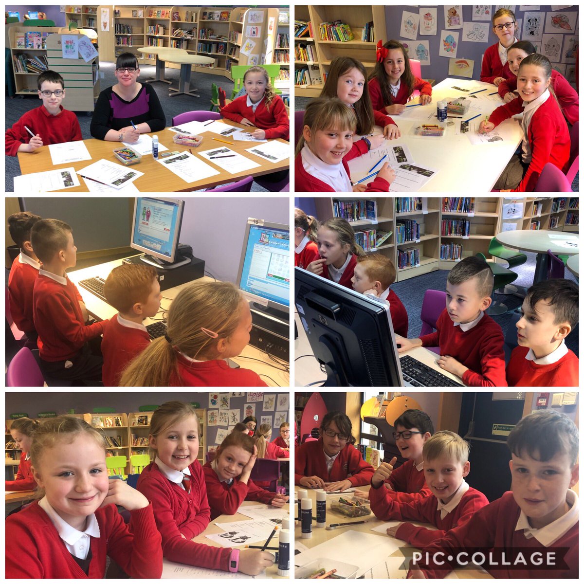 AnnickPS's tweet photo. P5a had a lovely morning @NACLibraries in Irvine where Fiona had arranged some fun activities for them relating to their novel study, #adolphustips. Thank you for having us. We look forward to coming back soon! https://t.co/6LuQBS1q1L