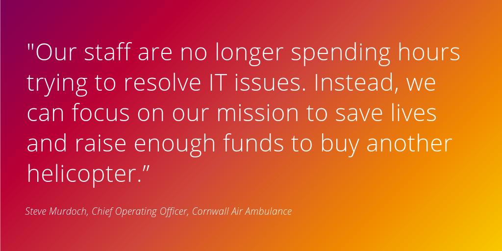 ItecUK's tweet photo. #CustomerStory The full #TechnologyManagedService helped @cornwallairamb divert funds towards its new helicopter with cost-effective #businesstechnology -- find us at Stand 76 @CornwallBizShow to find out more https://t.co/IhF37cuC0u https://t.co/NEZKTi0bzH