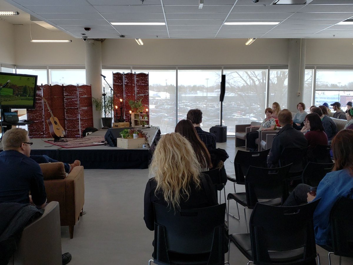 jaalberga's tweet photo. Sean McCann of Great Big Sea is performing at the AC Hub from 12-2 p.m. today part of @AlgonquinColleg #selfharmawarenessweek https://t.co/bdYCX29Hrg