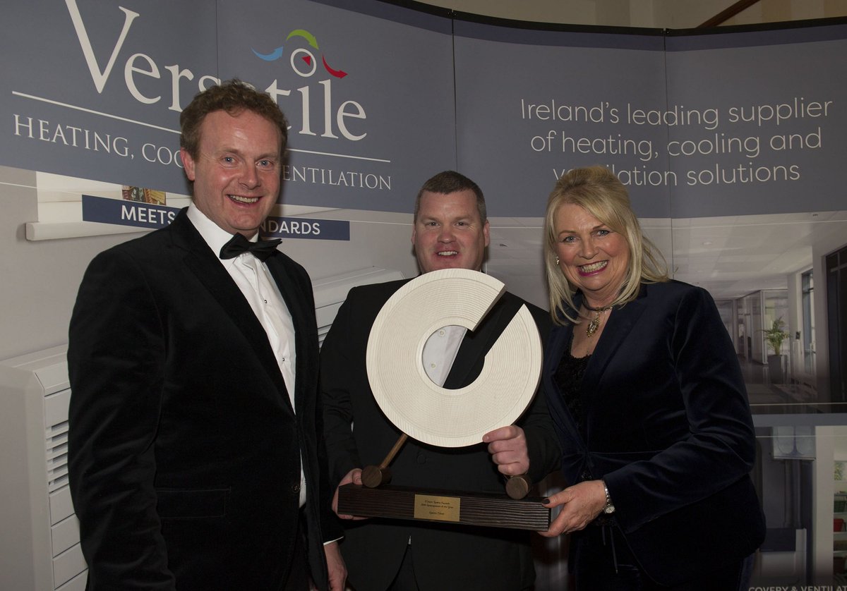 VersatileEng's tweet image. Wishing the best of luck to outstanding racehorse trainer, Gordon Elliott at #CheltenhamFestival2019 from all at Versatile Group! We were proud to recently present the Sportsperson of the Year Award to Gordon at the Meath Sports Awards - here's to continued success! #supportlocal