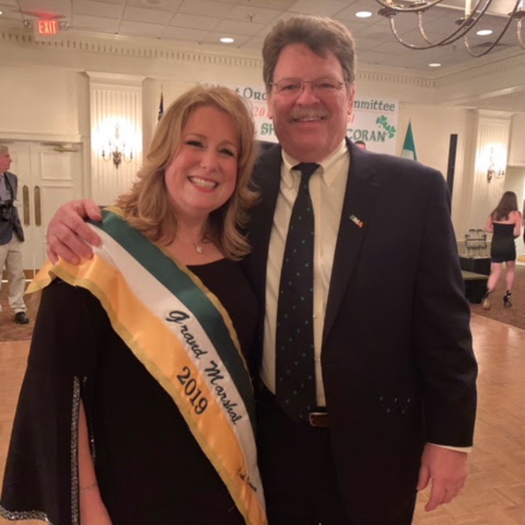 Congratulations to Carol Sharkey Corcoran, class of 1987, for an incredibly successful West Orange St. Patrick's Day Parade this past Sunday, of which she was the Grand Marshal (pictured above with current ICHS President Mike Malkinski) #ICPride