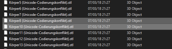 SC_Facts's tweet photo. @3dworkbench Hey! I've been preparing printing of G2A5 but I've noticed that file called Körper9 (Unicode-Codierungskonflikt).stl is missing. Is that a numeration error or is there actually a file missing? 

Thanks in advance for your help! https://t.co/M8WiHQw36s