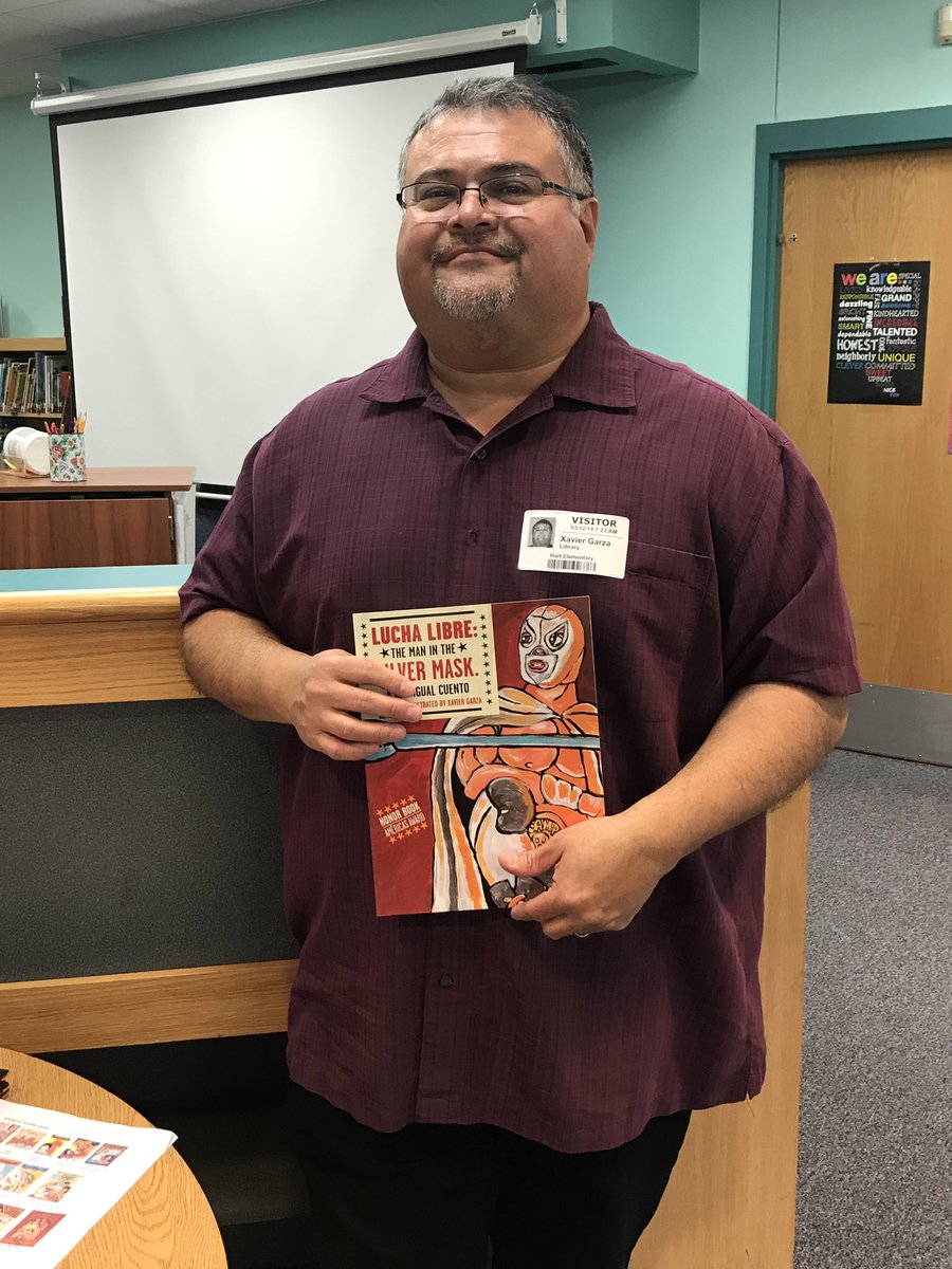 Proud to host Author & Illustrator Xavier Garza 📚 ✍️. We ❤️your books! #authorvisit #coolbooks   #❤️🚀lovetoread @AISDArea2Proud @ghicks5 @AISDLibraryFrnd