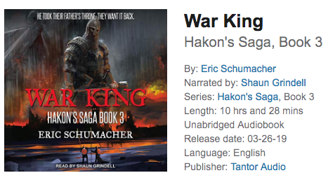 From CreativiaPub: RT DarkAgeScribe: CreativiaPub peeps! My third book, WAR KING, is now available to #PreOrder in audio format from audible.com ! Would love it if you could share this with your followers. Thanks!

Here's the link to the pre…