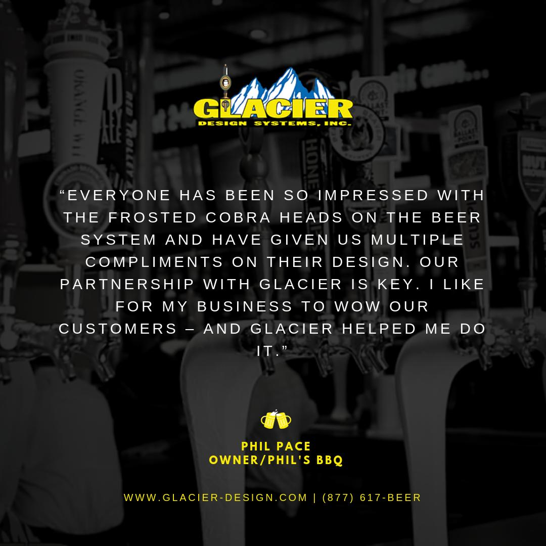 GlacierDsgn's tweet image. Phil Pace, owner of Phil’s BBQ loves the custom #draftsystem Glacier designed and installed for his newest #restaurant location! 
ow.ly/7KEo30nXSE9