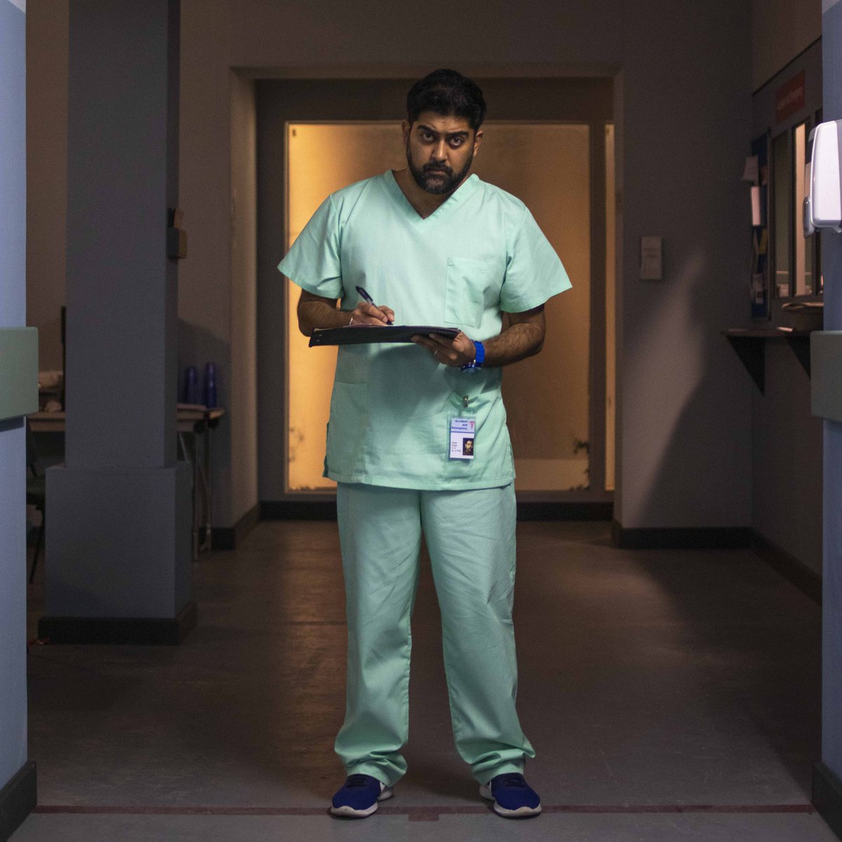 NurseFilm's tweet photo. MEET THE CAST! First up is @ameerchoudrie as the Doctor! https://t.co/QsdRdvJurK #nursethefilm #supportthenhs #supportthercn #royalcollegeofnurses https://t.co/Y8I6UYUuV9