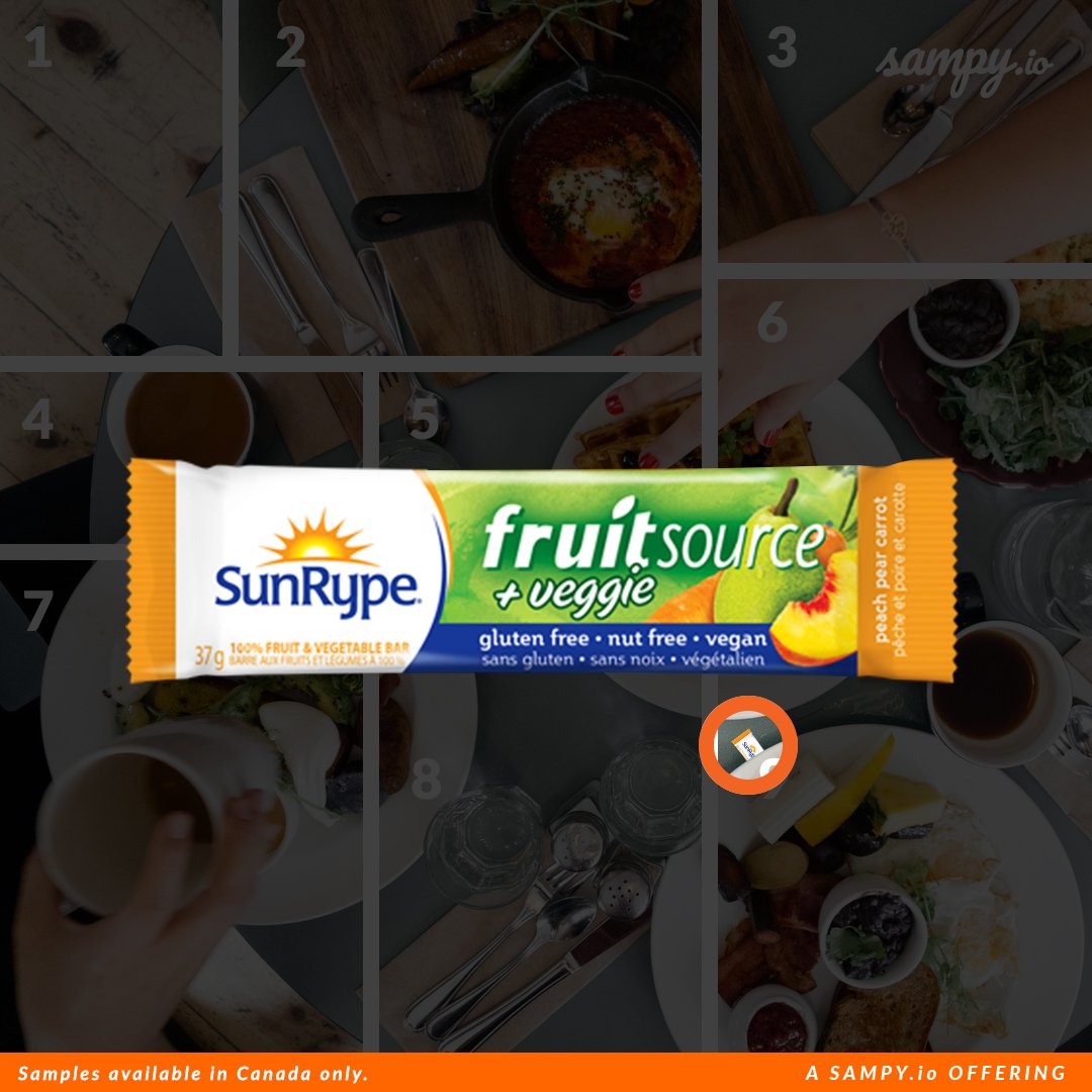 And the correct answer to the puzzle was Fruit Source by Sun Rype! Make sure to check your Sampy account to order it today!

Note: You shall only be able to see the product if it matches with your Sampy profile. Don't be disheartened, we have something for everyone! :)

#Sample
