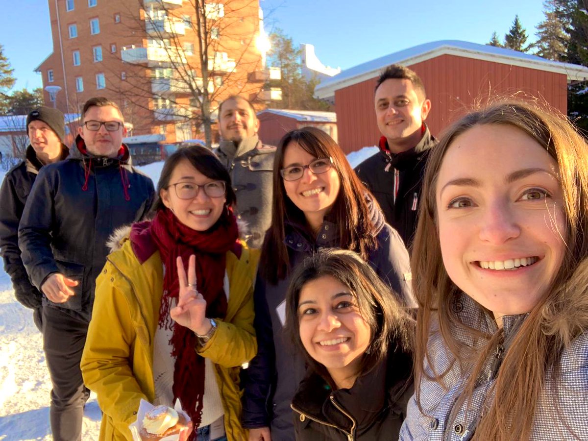 recap2020's tweet image. The RECAP consortium enjoying the sunny and snowy Umeå between meetings at @TietoSverige