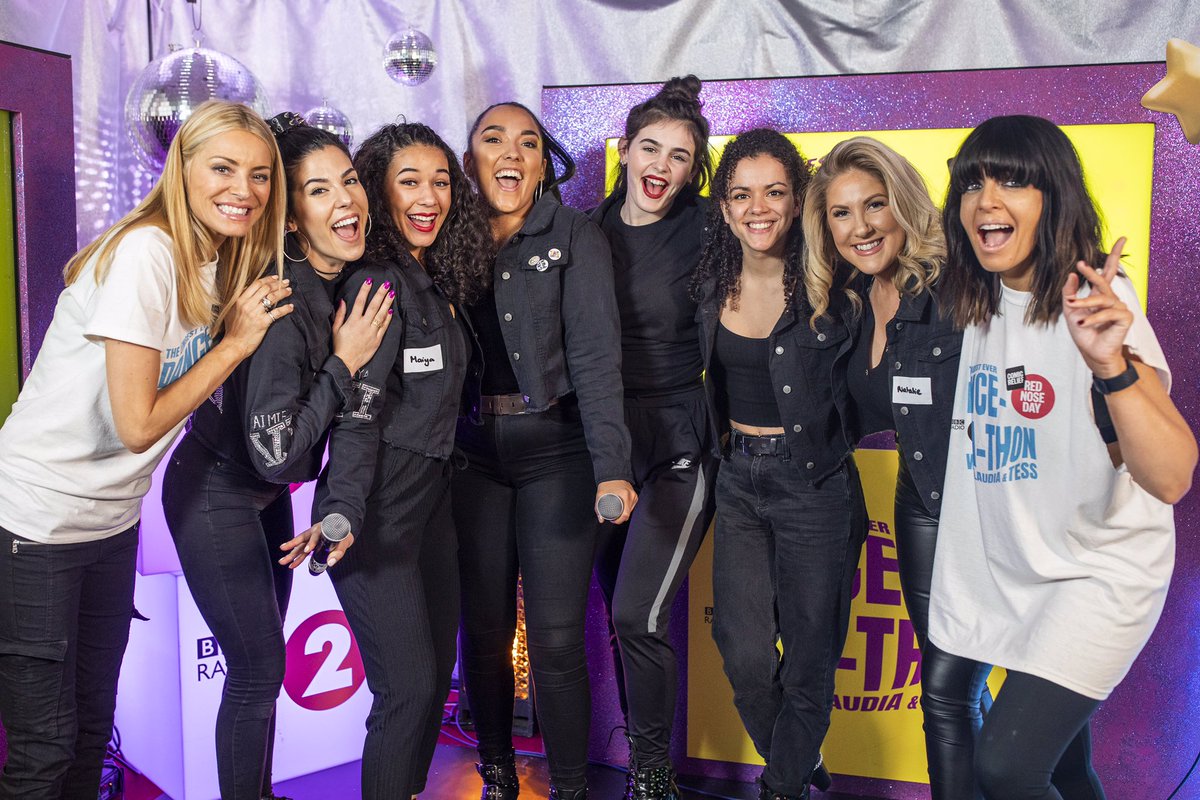 BBCRadio2's tweet photo. Thanks for a fantastic performance, @sixthemusical! 👏 You’ve left @claudiawinkle and @tessdaly pumped up to dance to the finish line. 💃 https://t.co/XC5uemkqxF