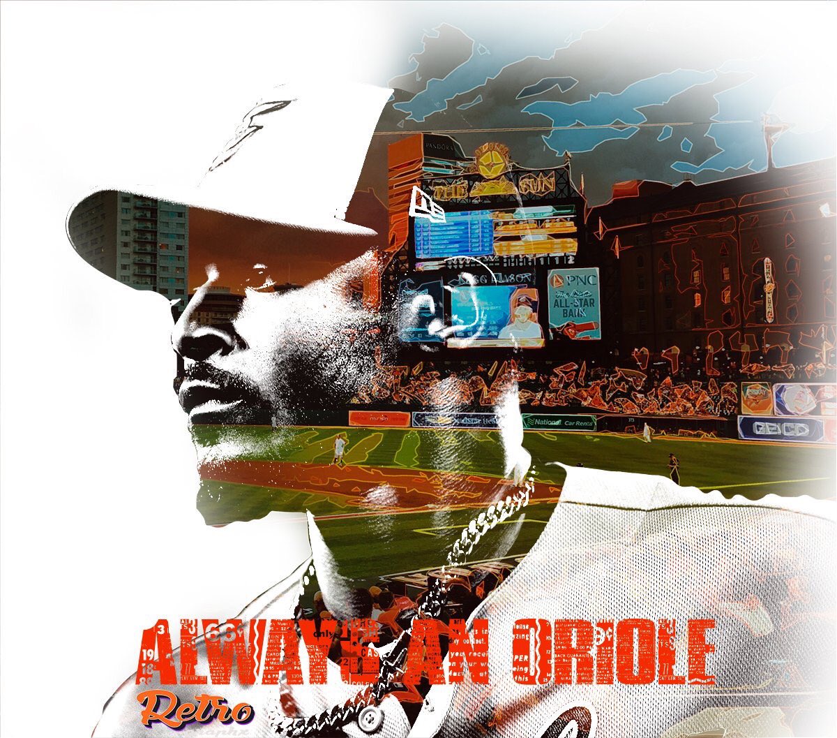 RetroGraphx's tweet image. Thank you .@SimplyAJ10. The words are so inadequate for all you have done, for the organization for the fans and most importantly for the city of Baltimore. Thank you is all I can say though and I wish you the same success you brought to the Orioles. #AlwaysAnOriole #Cap10MyCap10