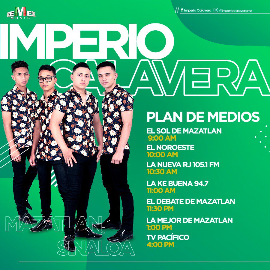 Remex_Music's tweet photo. 🎙 Segundo día de promoción para @imperiocalaver1 desde Mazatlan, Sinaloa presentando su nuevo sencillo #ElPatrocinador 🎶

Video Oficial ➡️ https://t.co/s9g4Hg1aco https://t.co/UsFUWwc8yq