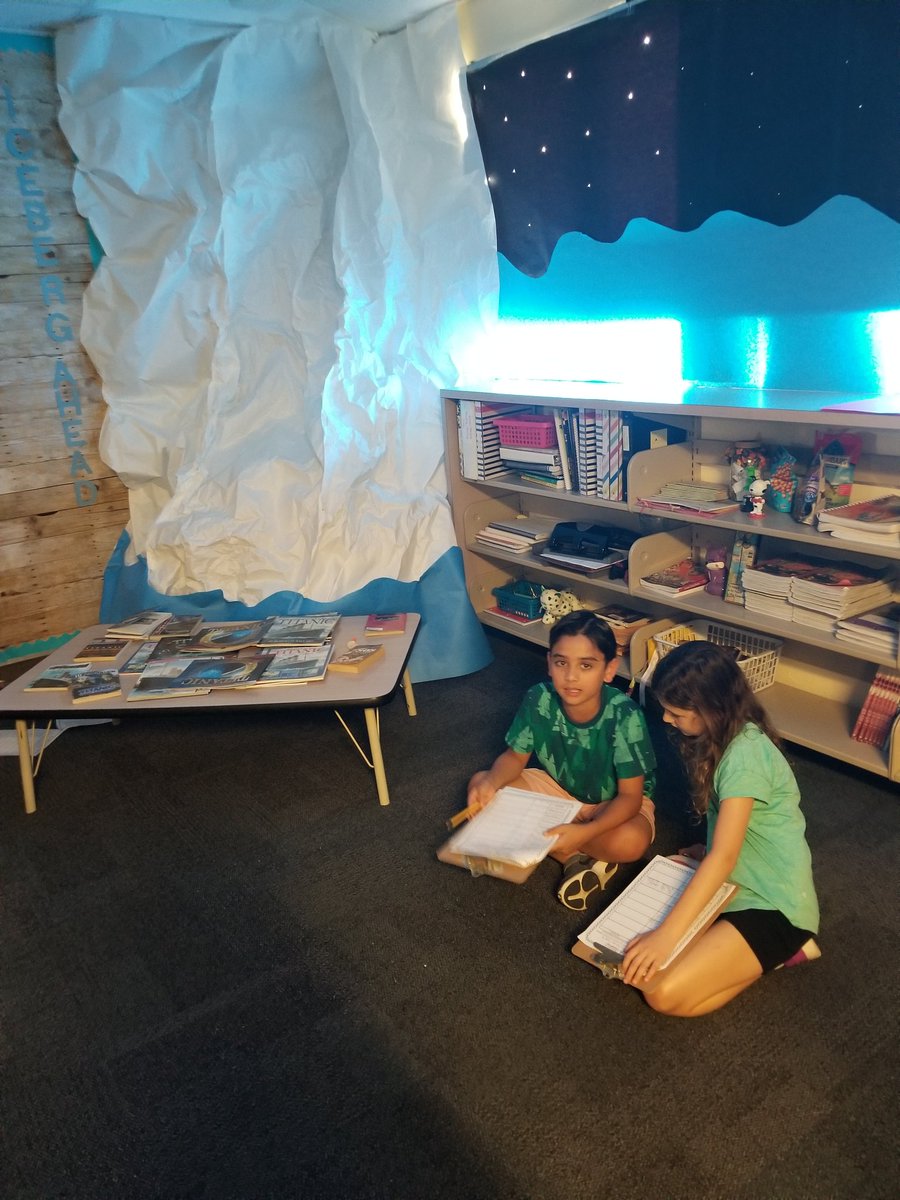 Fearlessly working despite the impending doom of the iceberg!  Our intrepid Titanic passengers. <a href="/ElemBoyette/">Boyette Springs Elem</a> <a href="/NatalieRados123/">Natalie Rados</a> <a href="/Mrswells_Bryan/">Jane Wells</a>