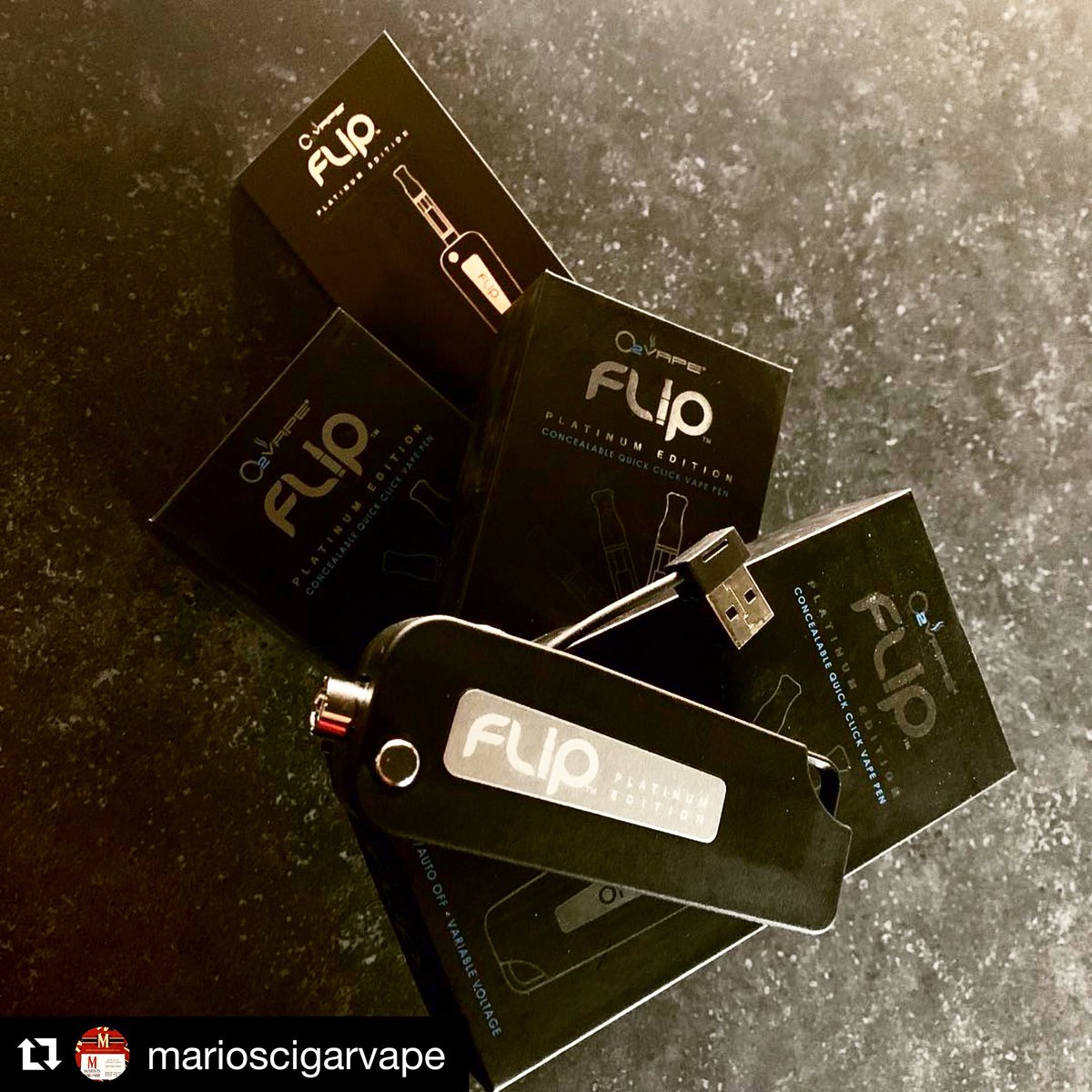 O2vape's tweet photo. #Repost @marioscigarvape with @O2flip
Come get yourself a #O2VAPEFLIP it’s a quick easy way to conceal your #vapepen
•510 thread
•flip button
•temp settings
•built in usb charger
•Keychain loop
•3 voltage settings
https://t.co/mbFhSS1obE
#armoursquare #vapepen https://t.co/yMiNGYdtd9