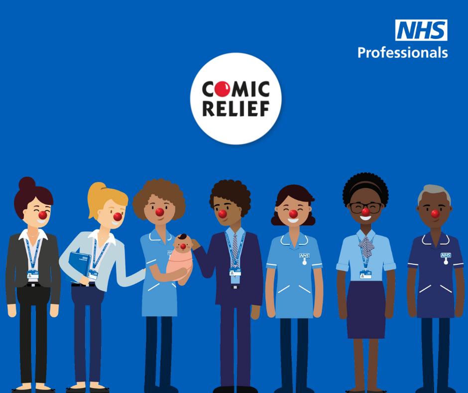 NHSPbank's tweet photo. We are delighted to announce NHS Professionals will donate £1 to Comic Relief for every shift an NHSP bank member works this Friday 15th March! #RedNoseDay2019🔴

If you aren’t currently due to work, book your shifts today (where available) via My:Bank: https://t.co/WFfwecuSR4 https://t.co/1kXu6nFkDb