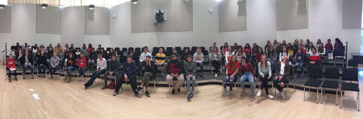 momschoir's tweet photo. The 8th Grade Choir was invited to be the workshop choir for the Choral Methods class at Rutgers University! We had so much fun working with future music teachers! #mosinging #molearning @ZywickiR @mrobinson322 @SusanBreton4 https://t.co/a8hTaagEes