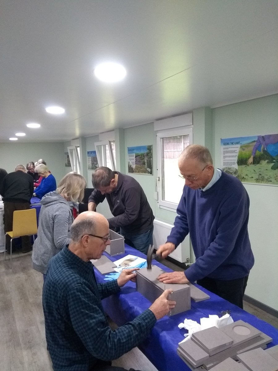 SwiftsInWoking's tweet photo. Swift Box building was in full swing today, another 26 nest boxes ready for installation! 
Massive thanks to the #HorsellCommonPreservationSociety for hosting today's workshop and to all those who took part and made it such a fantastic day.
#ThamesWey #Swifts @wokingcouncil https://t.co/xB4UcMLoz4