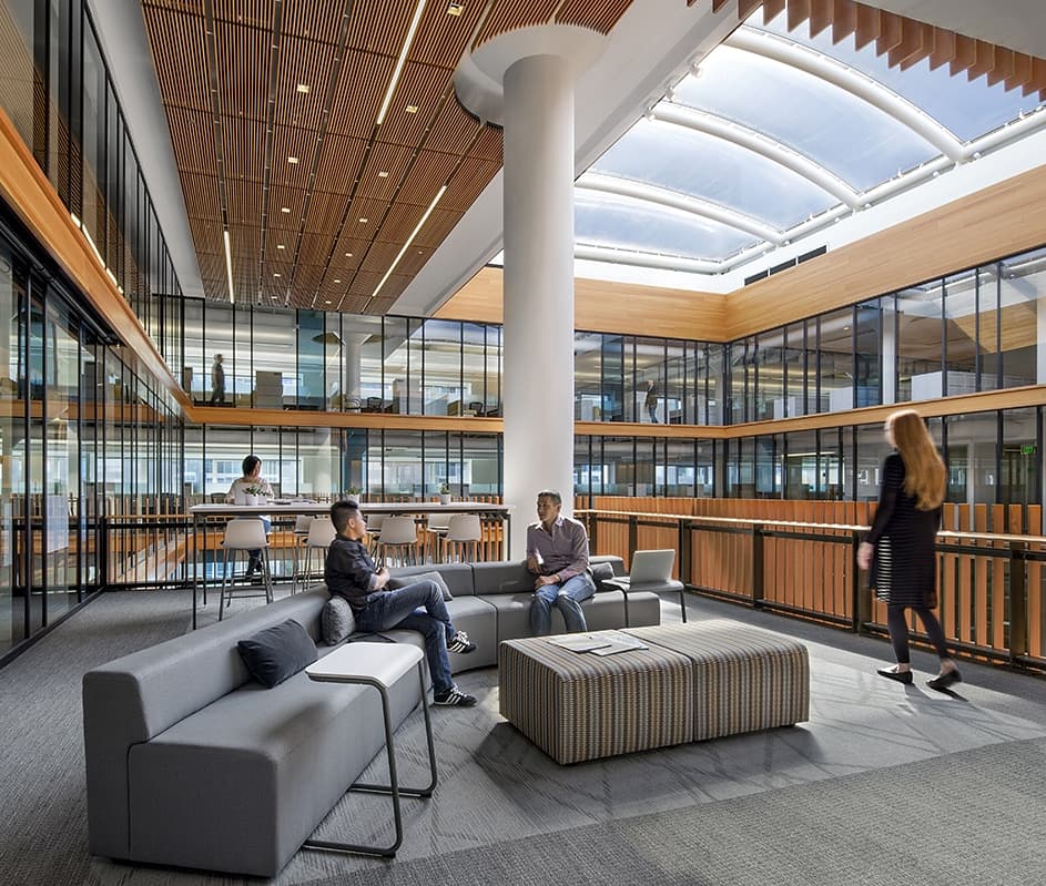 We are so excited to announce that we have joined <a href="/perkinswill/">Perkins&Will</a>! Similar to Pfau Long's values, Perkins + Will is committed to designing happy places in which to live, learn, work, play, and heal. Photos are Bay Area Metro Center and Chou Hall at UC Berkeley by Perkins +Will.