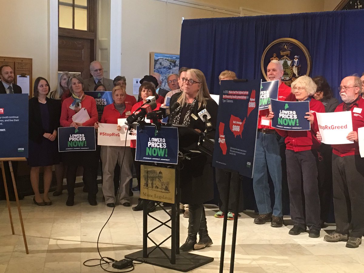 AARPMaine's tweet photo. LIVE news conference with @MaineCAHC and Sen. Heather Sanborn discussing why #Maine cannot continue to be price gouged by #Pharma. It’s time to #LowerRxPricesNow and #StopRxGreed. @AARPadvocates #mepolitics #Rxprices #RxTransparency https://t.co/2Tjg9FPHpF