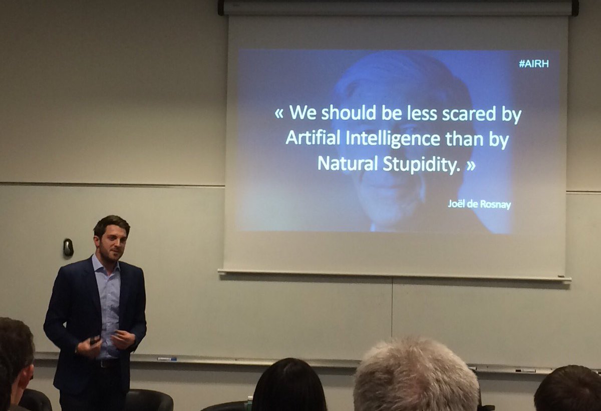HECParisSnO's tweet image. &quot; There are different kind of #AI : 1️⃣weak AI vs strong AI (w/ emotions and feeling) 2️⃣ rationalizing AI (automation) vs Enhancing AI &quot; Louis coulon @Meteojob #HECfutureofwork