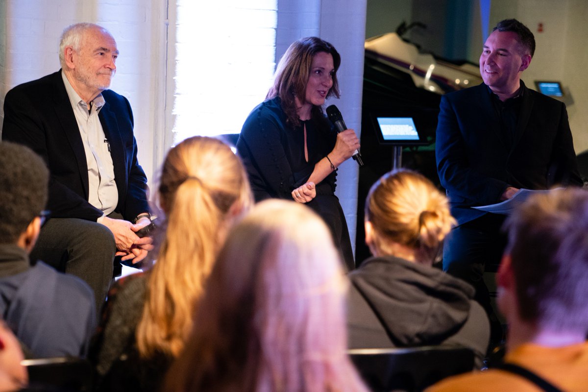 007's tweet photo. 007 producers Michael G. Wilson and Barbara Broccoli took part in a Q&amp;A at #BondInMotion with applicants of the London Screen Academy. @LSA is a brand new sixth form for students who have a passion for film &amp; television. Michael and Barbara are both Founders of LSA. https://t.co/iL6PqYBvDr