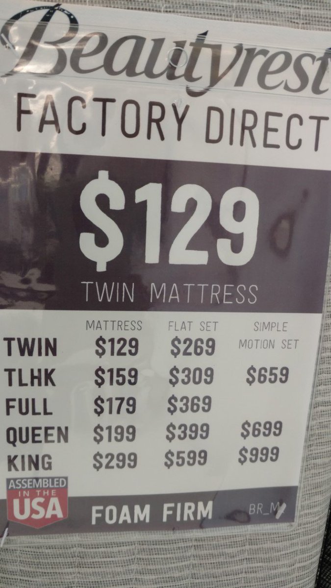 mcsqueal79's tweet photo. The @Beautyrest #FoamFirm is an #AllFoam #Mattress. Available in all sizes; #Twin mattress starts at ONLY $129!! This is a great mattress for #Children, #ExtraRooms, and #BackSleepers. Stop by @stlmattress, #AskForMcSqueal, and let's see if this is YOUR best #Fit. #SleepRules https://t.co/PFJr2FOcAy