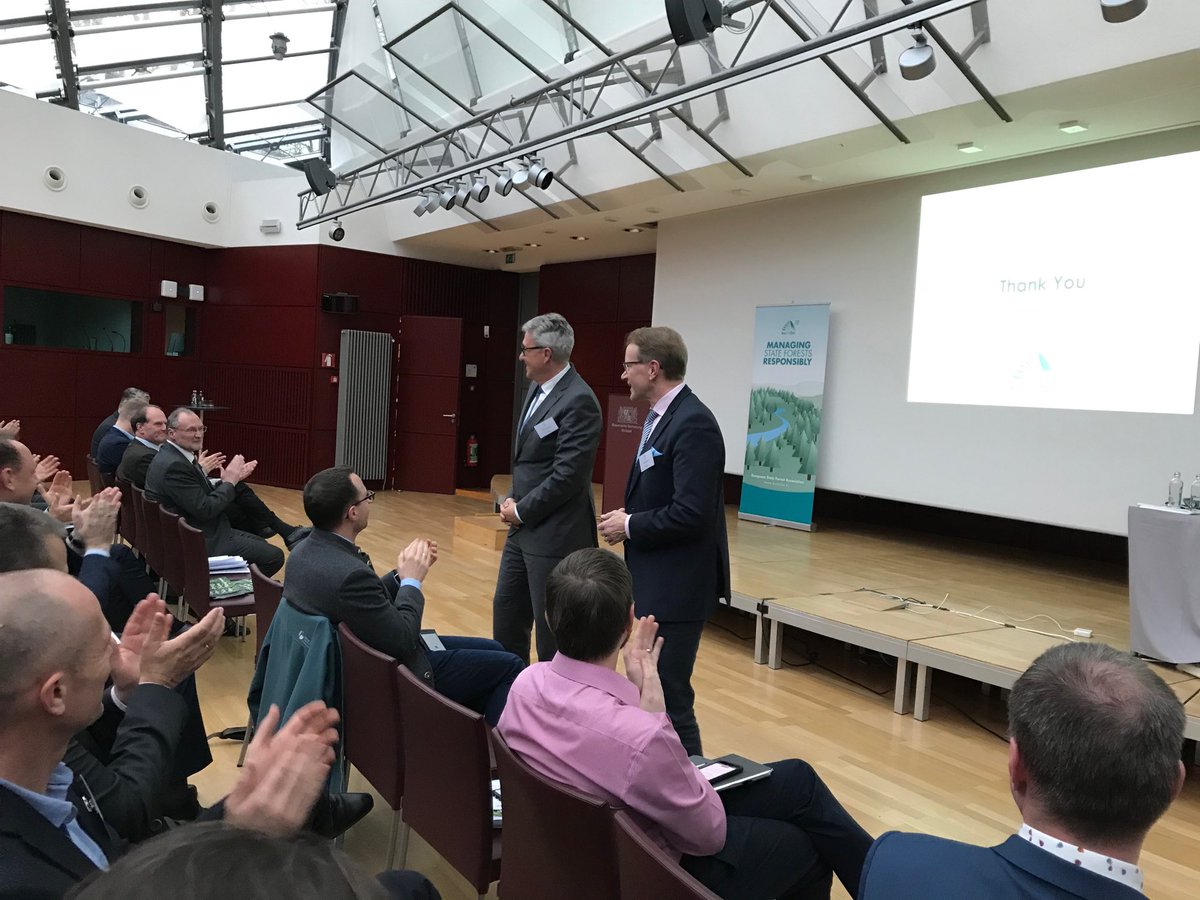 Metsahallitus's tweet image. CEO of Bavaria State Forest Reinhardt Neft and CEO of Metsähallitus ⁦@HyttinenPentti⁩ were elected to President and Vice President of ⁦@EUSTAFOR⁩ European State Forest GA in Brussels today #together #stateforests #responsibility