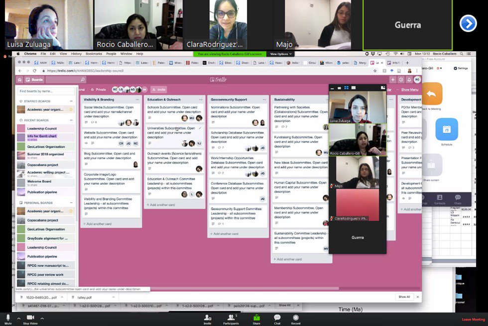 GeoLatinas's tweet photo. The @GeoLatinas board of Directors had their 2nd meeting yesterday. So many ideas. A team of Latinas in Geoscience and Planetary science with a great but difficult mission. Nothing is impossible for us #LatinasinGeoscience #LatinasinPlanetaryScience #WomenInSTEM https://t.co/Svk4VOCLnf
