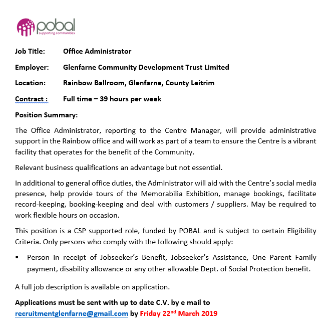 Were hiring.. fancy joing the Ballroom of Romance team? <a href="/LeitrimTNetwork/">LeitrimTourismNet</a> <a href="/leitrimdevco/">Leitrim Development Company. 🇮🇪🇪🇺🇺🇦🇵🇸</a> @LeitrimToday <a href="/leitrimcoco/">Leitrim County Council</a>