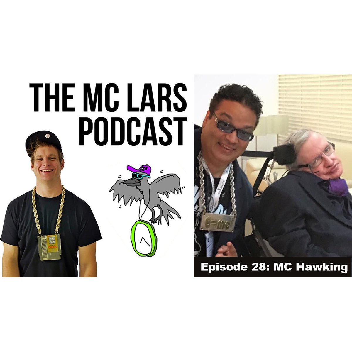 mclars's tweet photo. This week on the podcast, I interview one of the originators of nerdcore, @mchawking (a.k.a. Ken Lawrence)!  We talk about the time he and I performed for the actual Stephen Hawking and how Lawrence's approach to rap has changed since Hawking passed.  https://t.co/lKl9fHHaD0 https://t.co/MeRcmok7KC