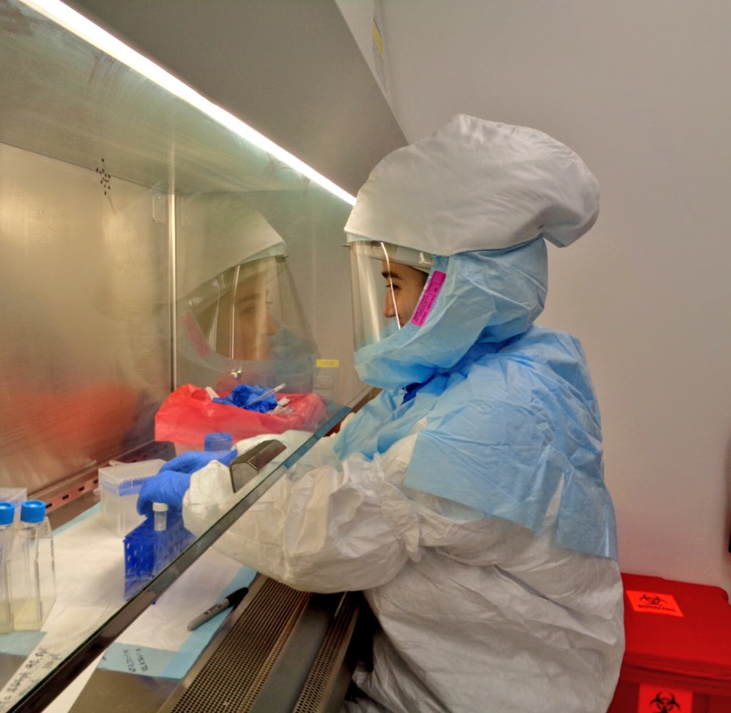 Never thought my career aspiration would be to work looking like a smurf #BSL3 #tuberculosis #science #academia #research #PhD