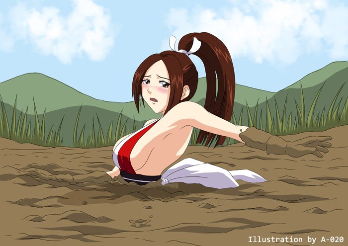 Pilyo_Pusa's tweet photo. Tired of struggling, Mai decided to relax. It felt like she was taking a soothing mud bath... (part 2)
#A020 #Ecchi #NSFW #Rule34 #SNK #FatalFury #TheKingofFighters #MaiShiranui #不知火舞 #quicksand #WAM #mud #mudbath #sinking #fetish #damselindistress https://t.co/h06IC86q1S
