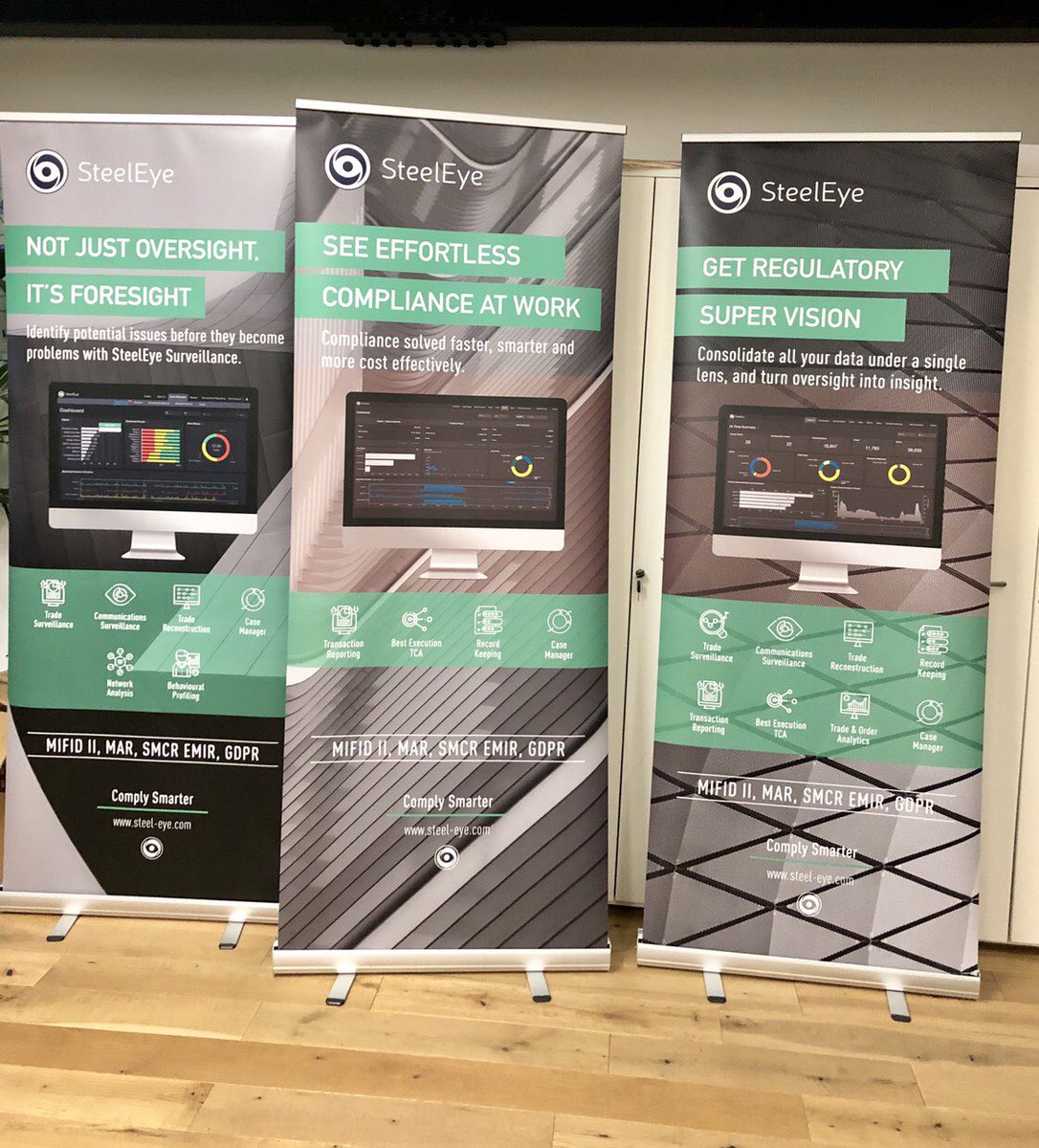 New roller banners freshly delivered to <a href="/SteelEyeLtd/">steeleyeltd</a>⁩ for an upcoming event. We worked in together with ⁦<a href="/_FreshlyBrewed_/">Loyalty</a>⁩  who created the eye catching visuals👌 #mobilemarketing #marketingagency #Advertising