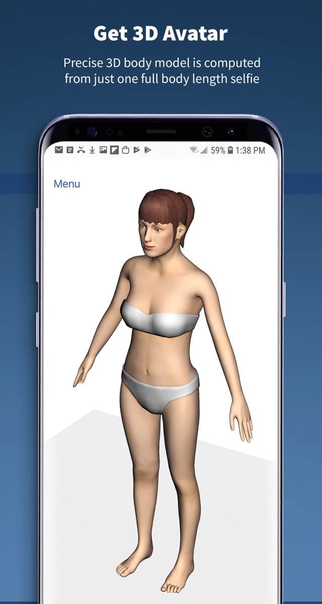 NetteloApp's tweet photo. @NetteloApp is now available for @Android and includes latest #3Dbodyscanning technology based on 1 image only. Try it here: https://t.co/UXMRmV5Dgv https://t.co/G1KDXogJeq