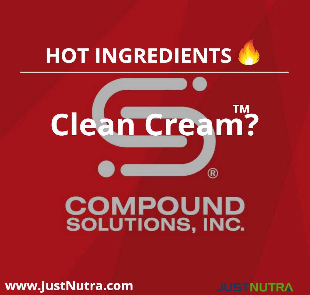 JUSTNUTRA's tweet photo. "Clean Cream® is a series of heart-healthy creamers that add a natural, rich taste and creamy texture to
everything from protein and meal-replacement shakes to protein bars, baking mixes, soups and sauces."
@CompoundSolInc https://t.co/KgiICYuSMV