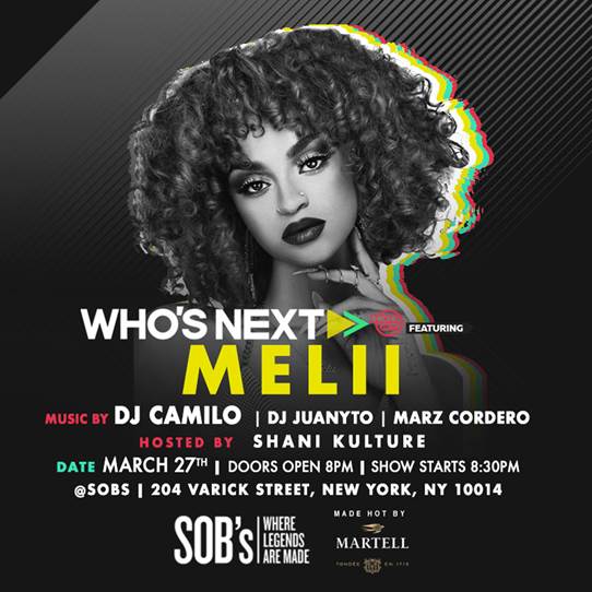 MEDIA ALERT - Sign up for media credentials for HOT 97's MARCH WHO'S NEXT SHOWCASE featuring @melii and <a href="/MarzCordero/">Marz Cordero</a>! Taking place Wednesday, March 27th at <a href="/SOBs/">SOBs</a>!

Link: hot97.com/whos-next-marc…