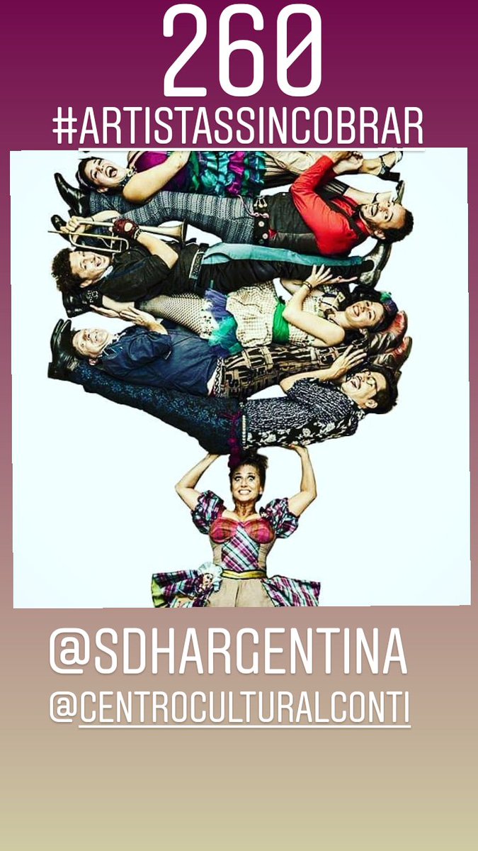 260 artistas y talleristas sin cobrar desde hace 1 año en el #CENTROCULTURALHAROLDOCONTI 
#artistassincobrar 
@sdhargentina @claudioavruj <a href="/german_garavano/">Germán Garavano</a> <a href="/AlexKurlan/">Alex Kurland</a>