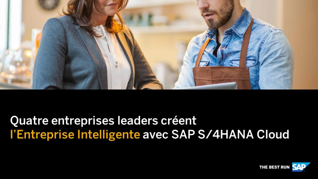 Quatre entreprises leaders créent l’Entreprise Intelligente avec SAP S/4HANA Cloud bit.ly/2UsHeCq