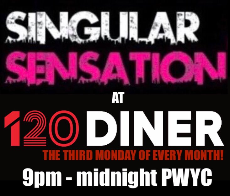 FRIENDS!! We’ve been hibernating but now we’re BACK! Join us THIS MONDAY for our monthly live show at the @120Diner! Doors open at 8pm, sign up starts at 8:30pm and showtime is at 9pm! This month is ALL OPEN MIC ALL NIGHT!! PWYC