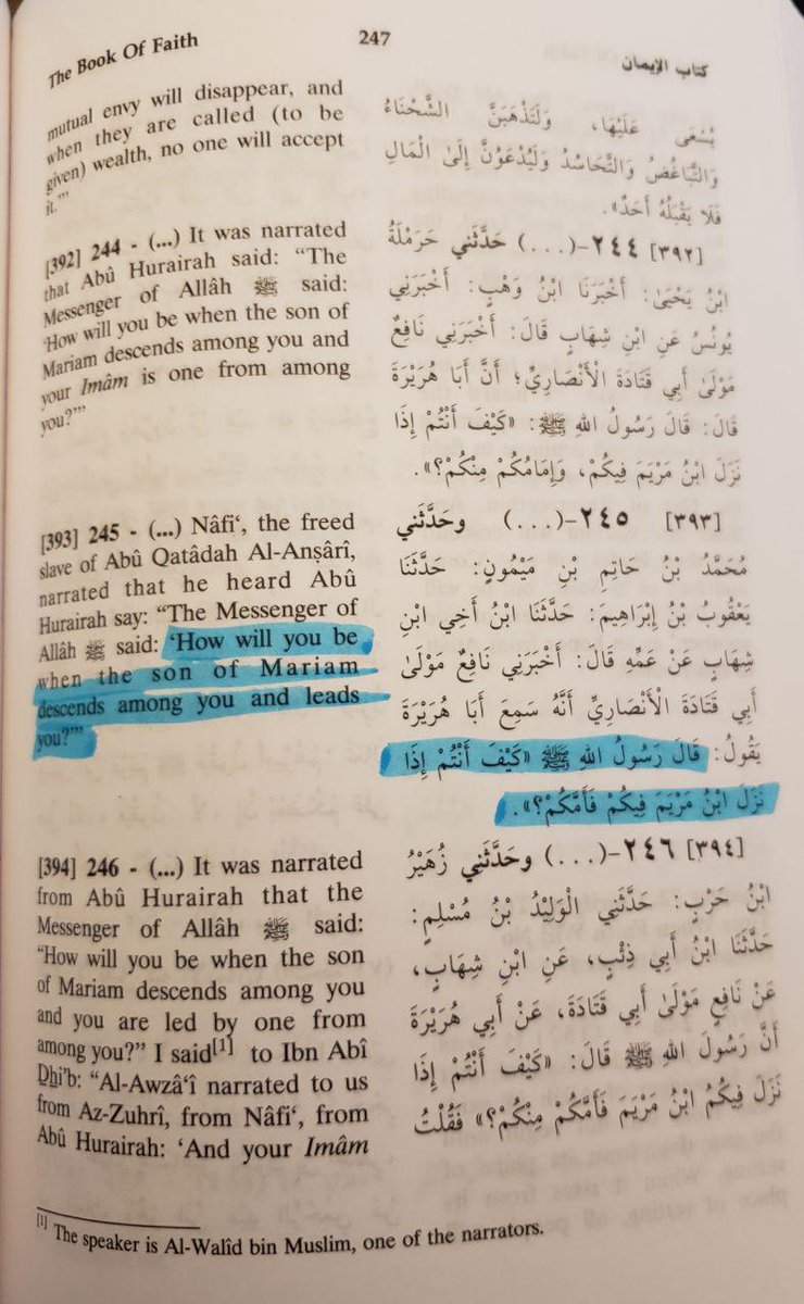 b. A hadith in Sahih Muslim says that he would lead the Muslims from among them.This shows that the coming Messiah would be a person from among the Muslims who would resemble Jesus and hence would get the name Messiah son of Maryam.