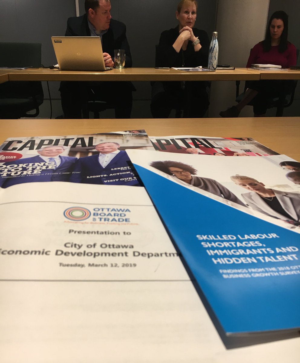 ottawabot's tweet photo. Great meeting this morning with @ottawacity Economic Develop. Team to discuss strategic initiatives, Ottawa Board of Trade advocacy priorities. and to exchange ideas on synergy &amp; how best to serve the needs of our #business community @ifaris @cindyvanb @Kenzoleon 
#Ottawa https://t.co/EEsAcOTGRa