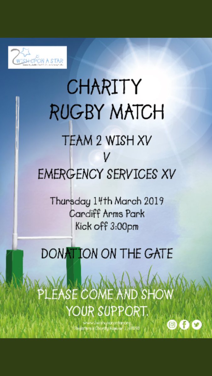 Still looking for a couple of players to help us out for Thursday afternoons @2wishupon game on Cardiff Arms Park. If anyone fancies a run out please DM me for details🏉🏉🏉🏉
