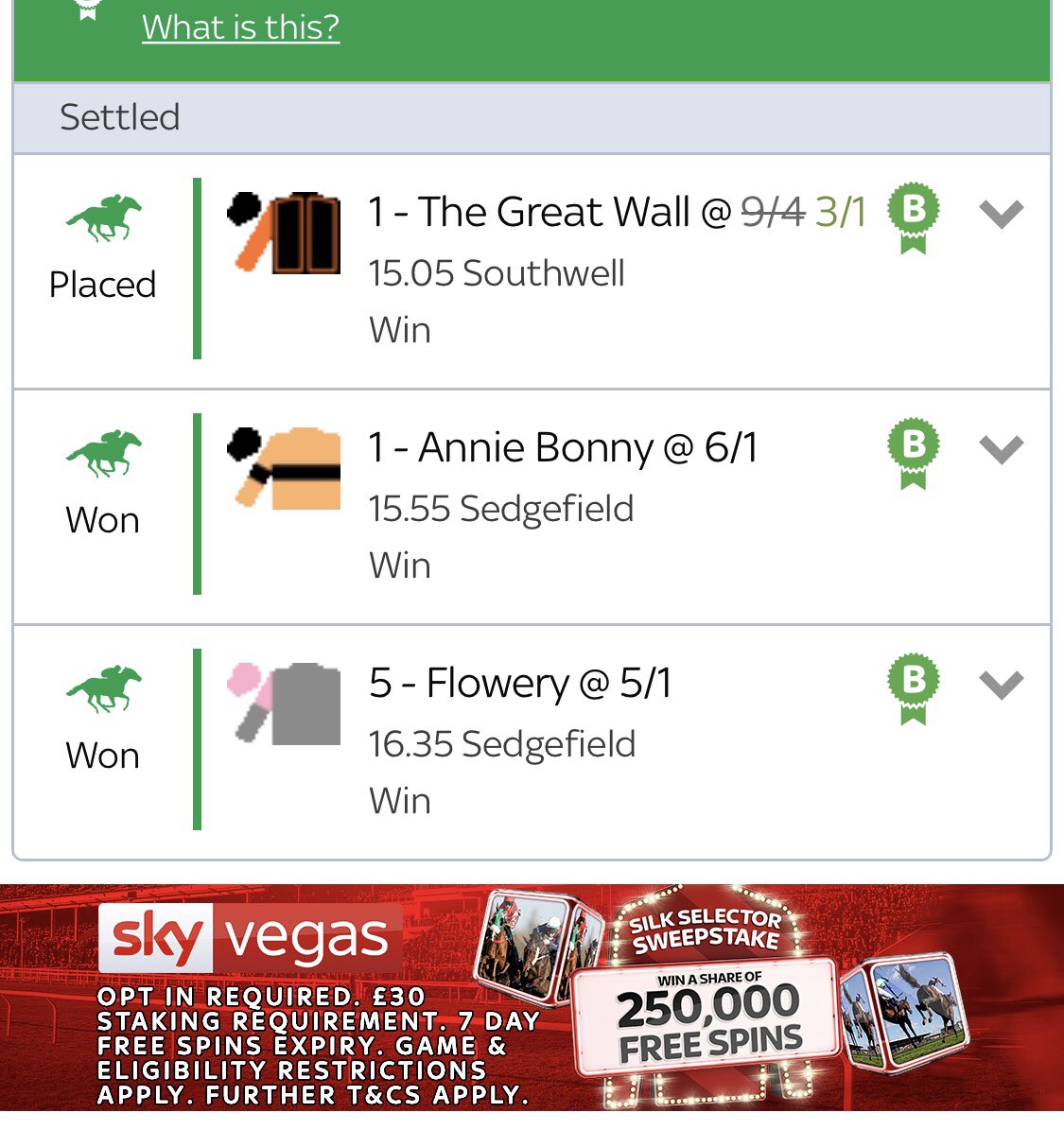 MrBritish18's tweet photo. Another great day an ew treble and 3 singles £260 made brings my grand total this year to £6,682 still on🔥🔥🔥😀🇬🇧😀 https://t.co/86wEHN1y4K