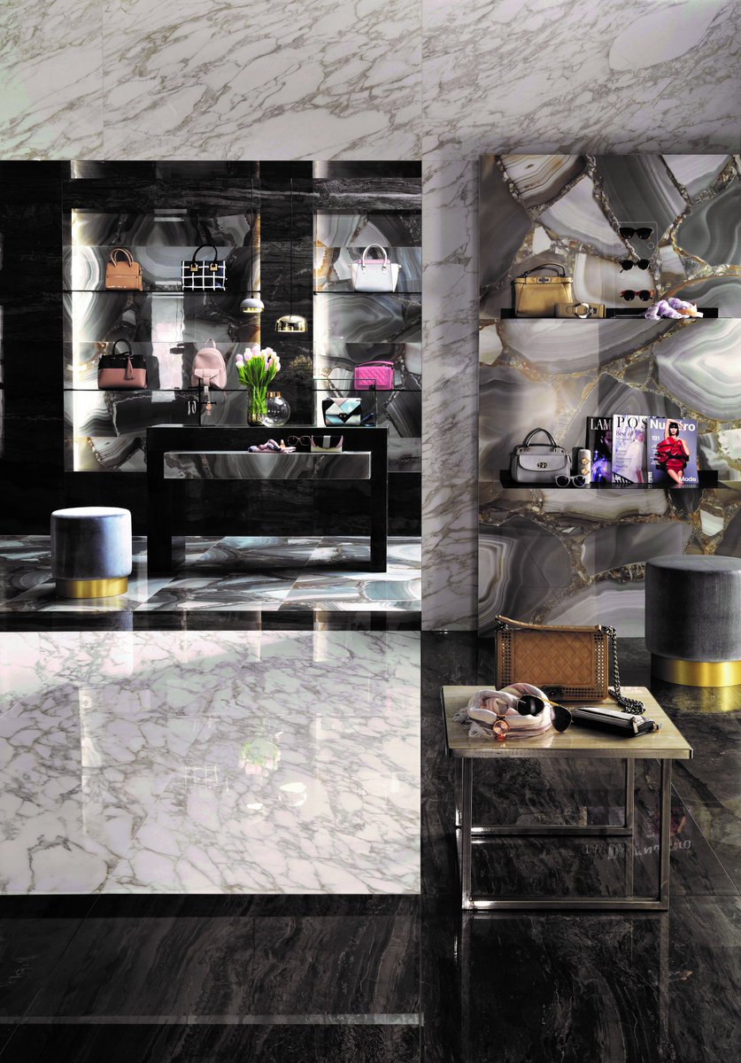 MinoliLondon's tweet photo. Luxurious #marbleeffects from the latest Marvel range present rich tones and incredible surface patterns throughout https://t.co/xDP4amoZm5 Minoli Marvel Agata Azul #porcelaintiles were inspired by precious #gemstones Stokes of fluid textures are combined with crystal segments. https://t.co/clz02qUrMZ